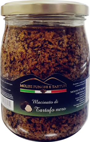 vasetto di macinato di tartufo nero